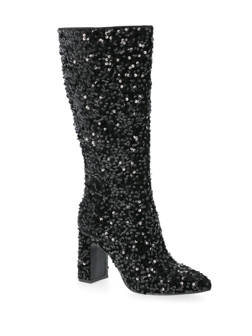 Women's Tall Glitter Block Heel Boots Size 11